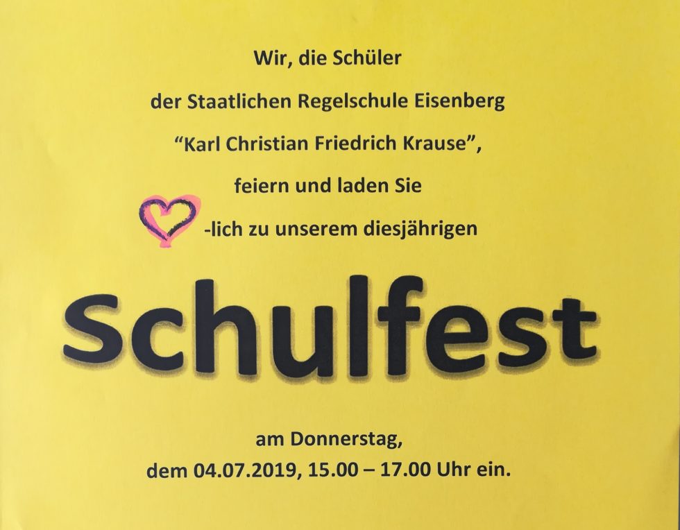 Herzliche Einladung zum Schulfest